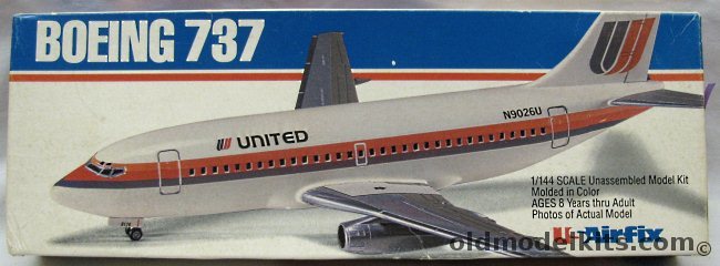 Airfix 1/144 Boeing 737 United Air Lines, 60020 plastic model kit